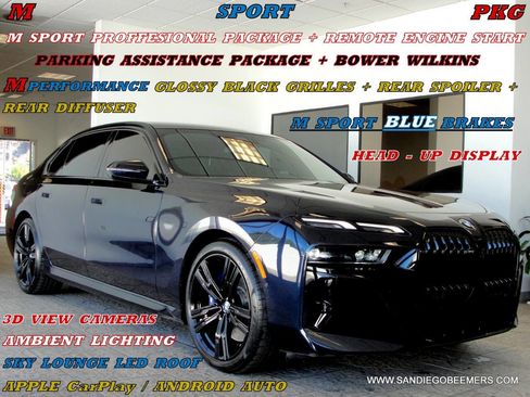 Used 2023 BMW 740i 740i M SPORT PRO+HUD+SWAROVSKI w/ Parking Assistance Package image 1