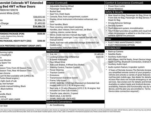 Used 2022 Chevrolet Colorado W/T w/ WT Convenience Package AWD/4WD image 27
