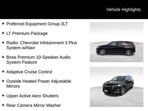 Used 2022 Chevrolet Traverse LT w/ LT Premium Package FWD image 3