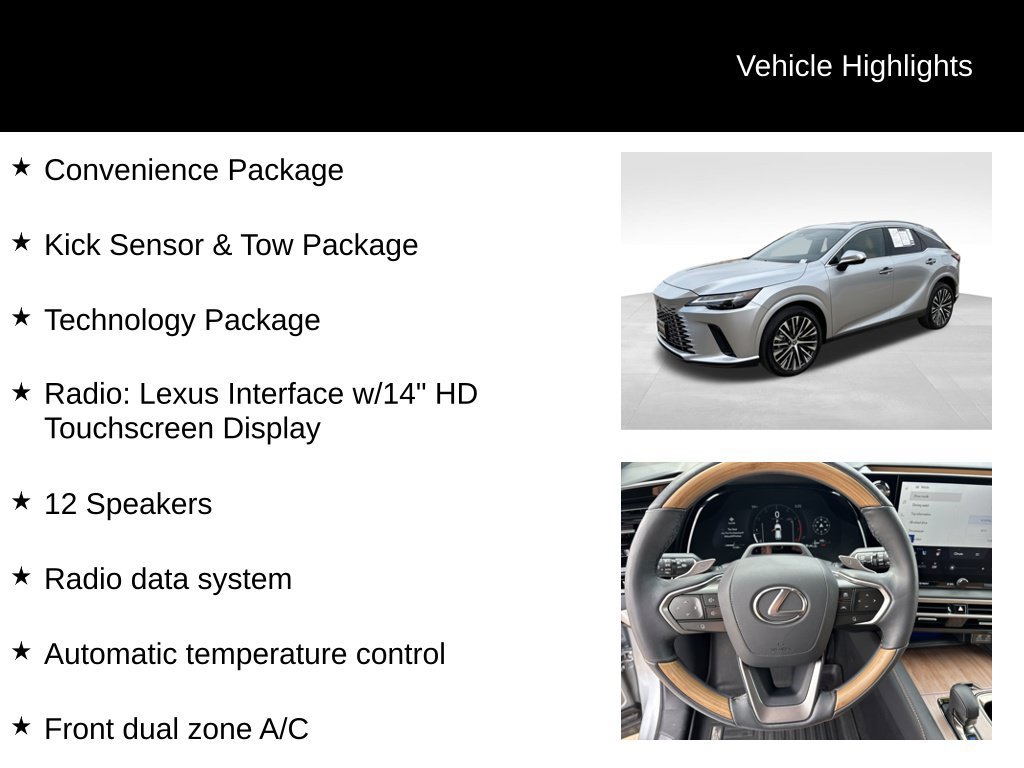 Used 2025 Lexus RX 350 Premium Plus w/ Convenience Package AWD/4WD image 10