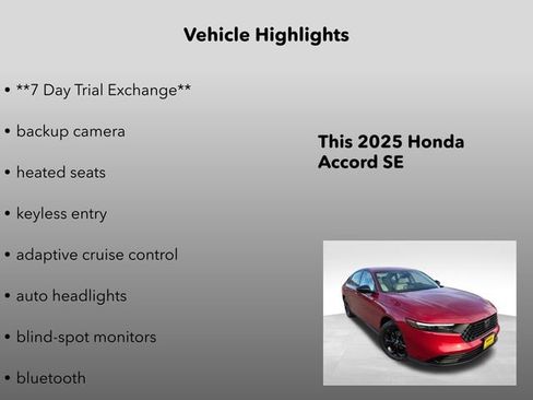 New 2025 Honda Accord SE image 5