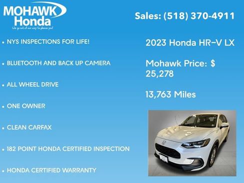 Certified 2023 Honda HR-V LX image 8