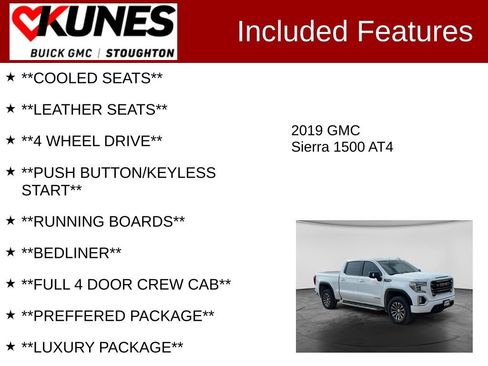 Used 2019 GMC Sierra 1500 AT4 w/ AT4 Premium Package AWD/4WD image 3