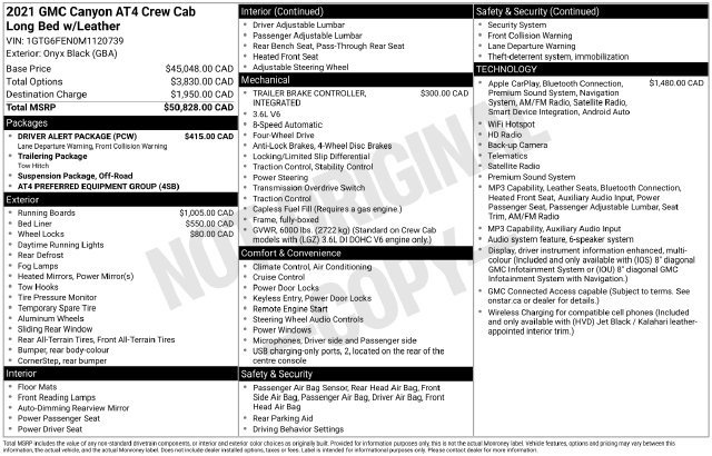 Used 2021 GMC Canyon AT4 w/ Driver Alert Package AWD/4WD image 6