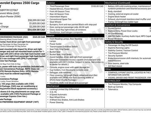 Certified 2024 Chevrolet Express 2500 Work Van w/ Driver Convenience Package image 6