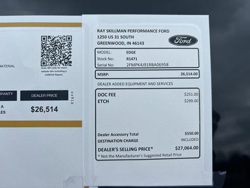 Certified 2024 Ford Edge SEL w/ Convenience Package AWD/4WD image 3