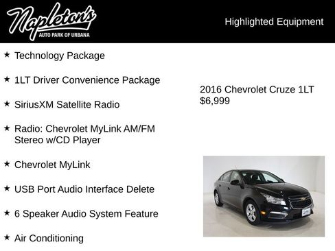 Used 2016 Chevrolet Cruze LT FWD image 15