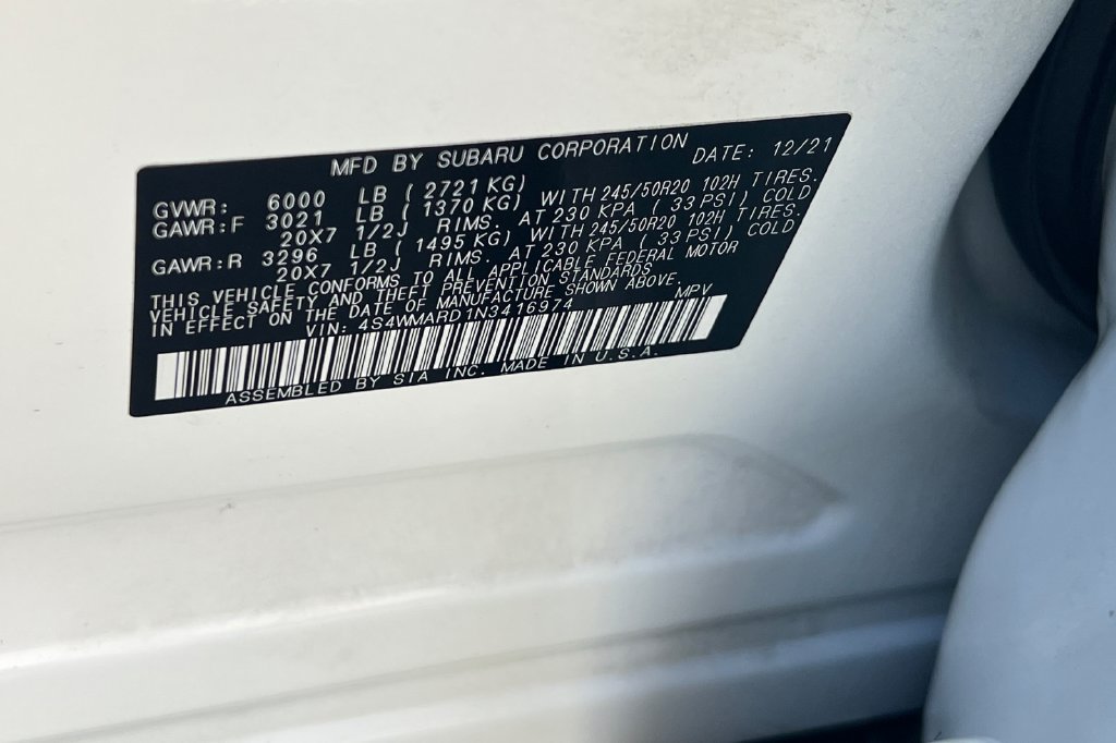 Used 2022 Subaru Ascent Touring w/ Popular Package #2A AWD/4WD image 33