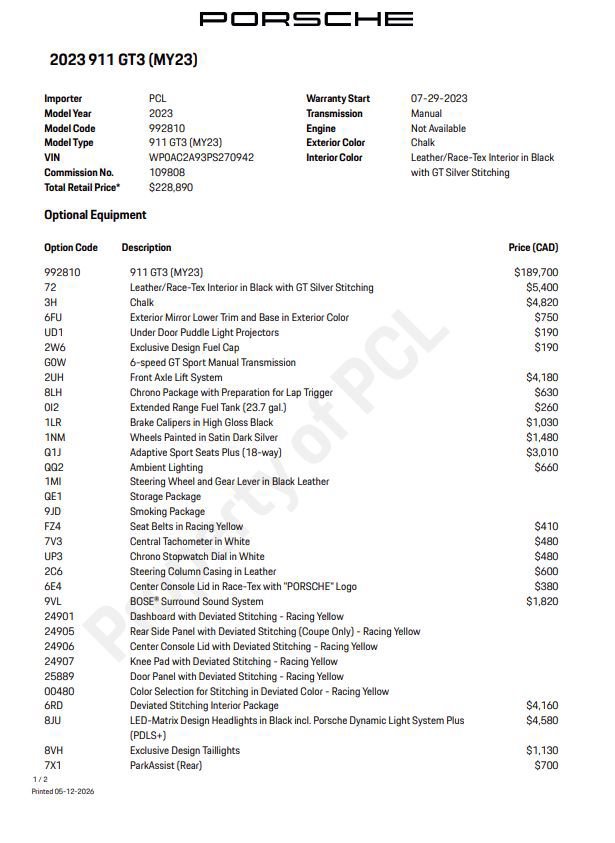 Certified 2023 Porsche 911 GT3 RWD image 6
