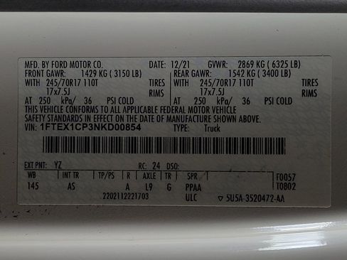 Used 2022 Ford F150 XL w/ Equipment Group 101A High RWD image 33