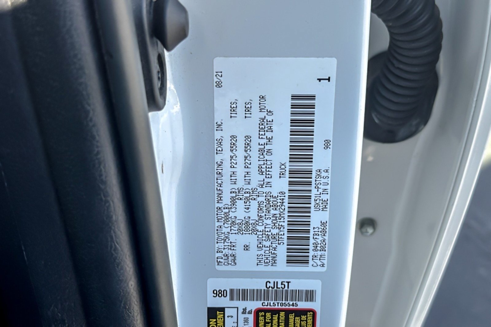 Certified 2021 Toyota Tundra SR5 w/ TRD Sport Plus Package RWD image 27
