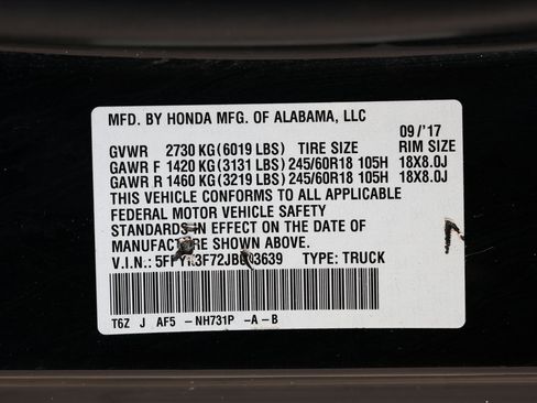 Used 2018 Honda Ridgeline RTL-E image 35