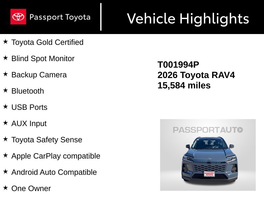 Certified 2026 Toyota RAV4 LE AWD/4WD image 13