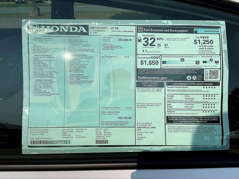 New 2025 Honda Accord SE image 21