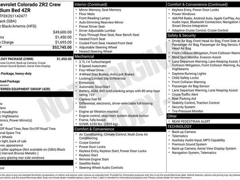 Used 2025 Chevrolet Colorado ZR2 w/ Technology Package image 7