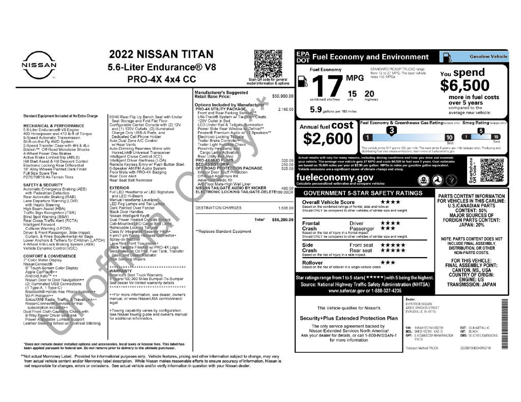Used 2022 Nissan Titan PRO-4X w/ Pro-4x Utility Package AWD/4WD image 22