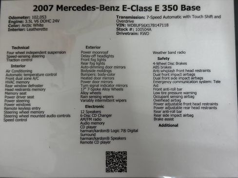 Used 2007 Mercedes-Benz E 350 Sedan image 47