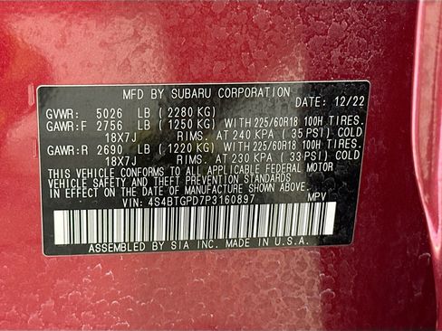 Used 2023 Subaru Outback Touring XT image 34