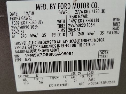 Used 2019 Ford Explorer XLT w/ Equipment Group 202A FWD image 33