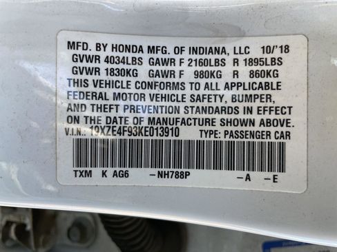 Used 2019 Honda Insight Touring image 10