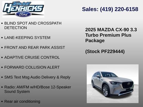 Used 2025 MAZDA CX-90 3.3 Turbo w/ Premium Plus Pkg AWD/4WD image 23