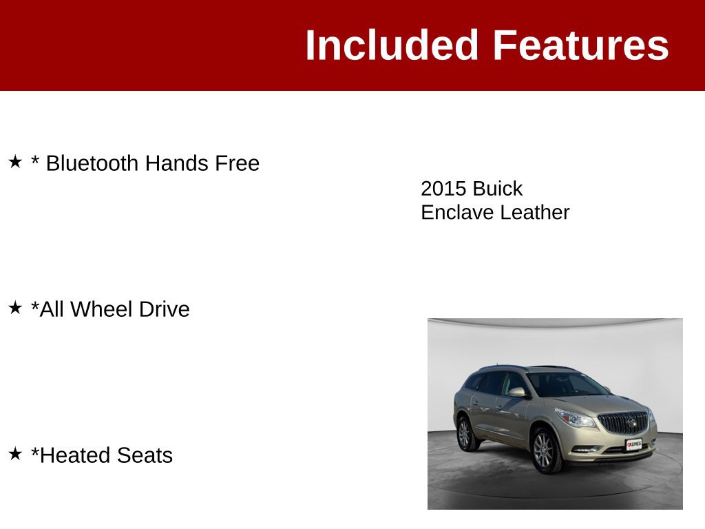 Used 2015 Buick Enclave Leather AWD/4WD image 3