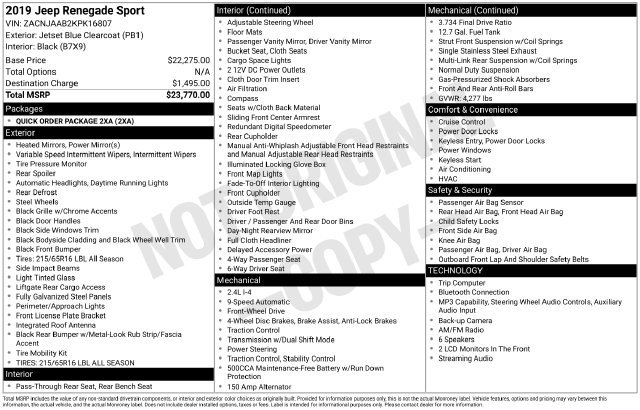 Used 2019 Jeep Renegade Sport FWD image 16