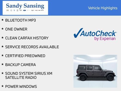 Certified 2025 Jeep Wrangler Unlimited Sport AWD/4WD image 7