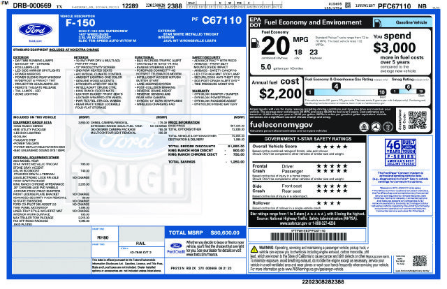 Used 2023 Ford F150 King Ranch w/ Equipment Group 601A High AWD/4WD image 2
