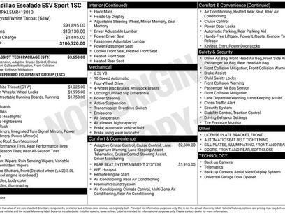 Used 2021 Cadillac Escalade ESV Sport w/ Driver Assist Tech Package