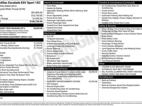 Used 2021 Cadillac Escalade ESV Sport w/ Driver Assist Tech Package AWD/4WD image 2