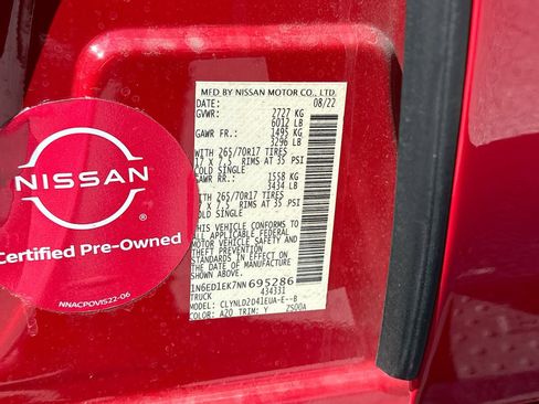 Used 2022 Nissan Frontier PRO-4X w/ Pro-4X Premium Package image 34