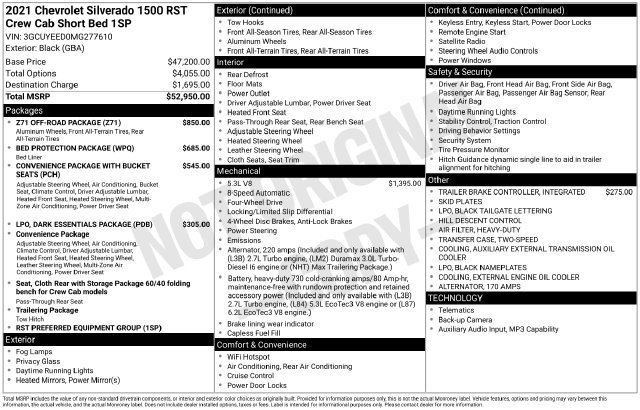 Certified 2021 Chevrolet Silverado 1500 RST w/ Z71 Off-Road Package AWD/4WD image 4