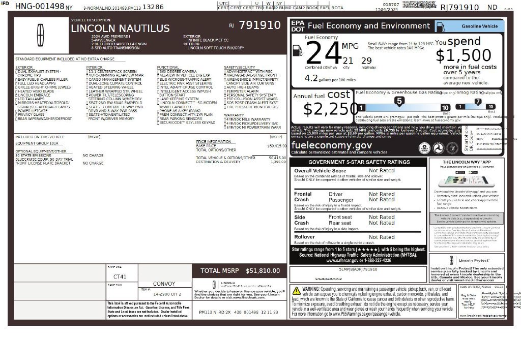 Used 2024 Lincoln Nautilus Premier AWD/4WD image 42