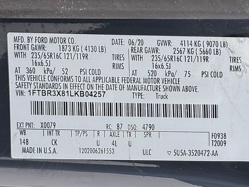 Used 2020 Ford Transit 250 148 High Roof Extended RWD image 38