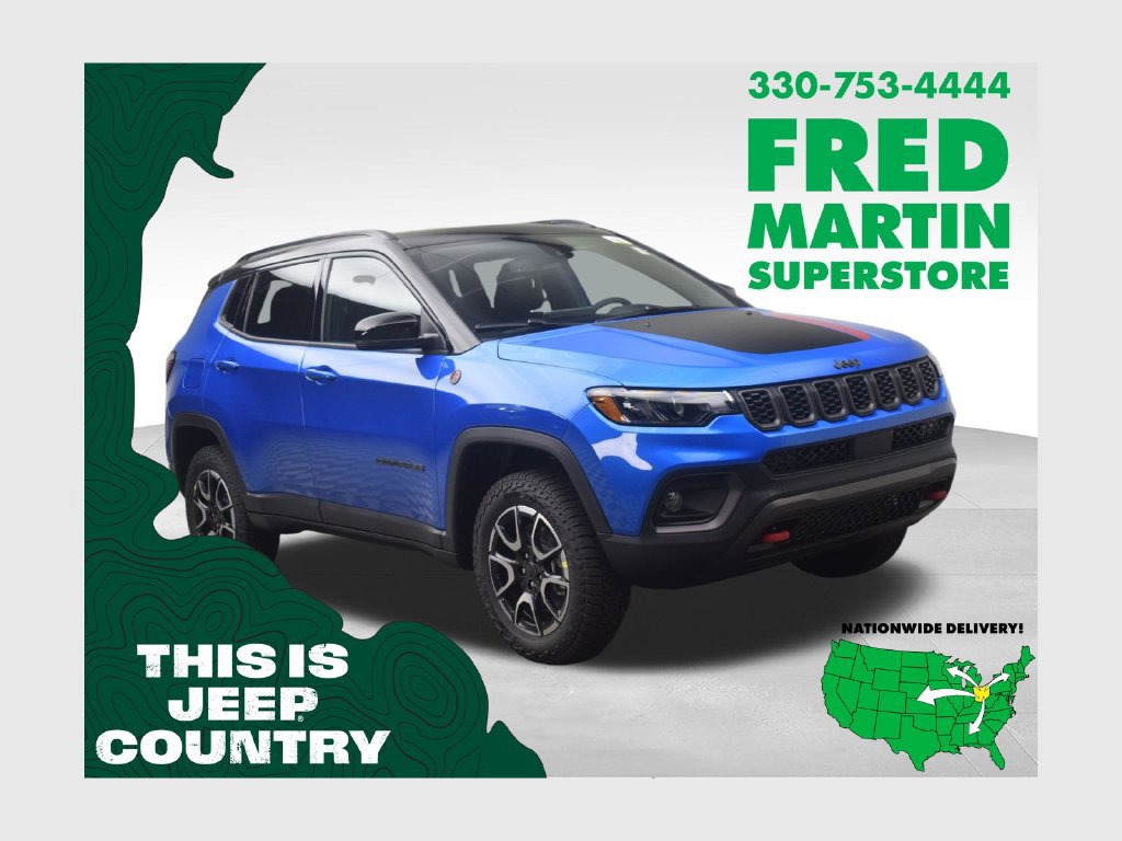 New 2026 Jeep Compass Trailhawk w/ Sun, Sound & Navigation Group AWD/4WD 360° Tour