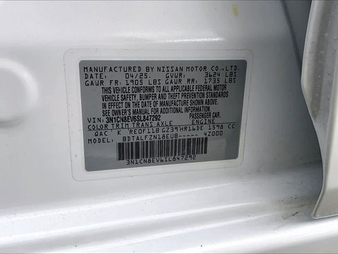 Certified 2025 Nissan Versa SV w/ Trunk Package FWD image 33