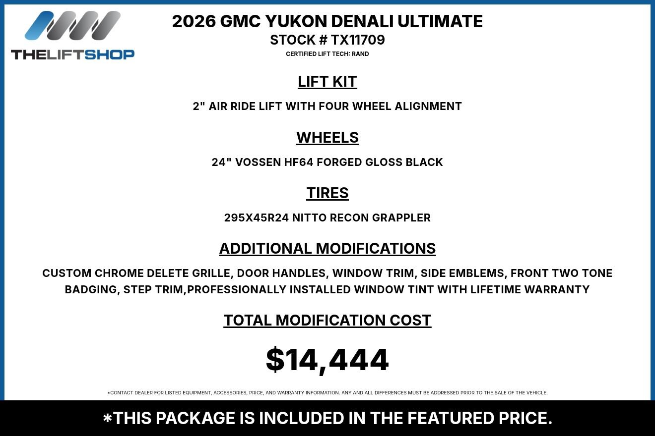 Used 2026 GMC Yukon Denali Ultimate w/ LPO, Floor Liner Package AWD/4WD image 2