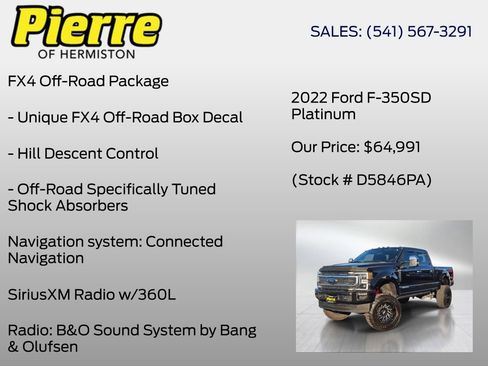 Used 2022 Ford F350 Platinum w/ FX4 Off-Road Package image 6