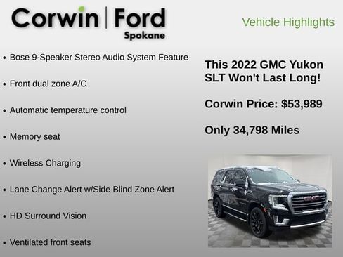Used 2022 GMC Yukon SLT w/ SLT Luxury Package image 6