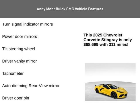 Used 2025 Chevrolet Corvette Stingray Coupe w/ 1LT RWD image 16