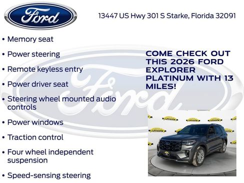 New 2026 Ford Explorer Platinum image 25