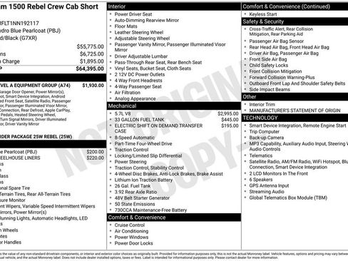 Used 2022 RAM 1500 Rebel w/ Rebel Level A Equipment Group AWD/4WD image 5