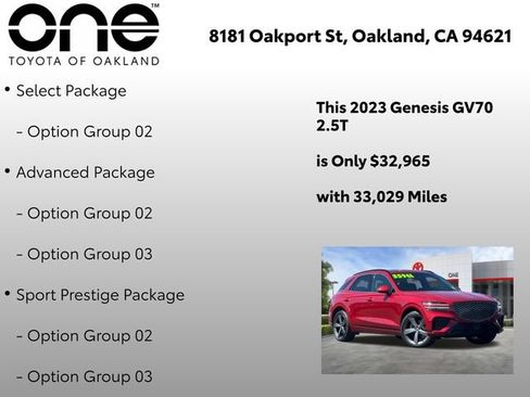 Used 2023 Genesis GV70 2.5T w/ Sport Prestige Package AWD/4WD image 5