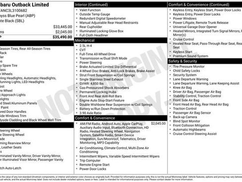 Used 2020 Subaru Outback Limited image 27