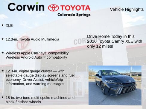Used 2026 Toyota Camry XLE FWD image 7