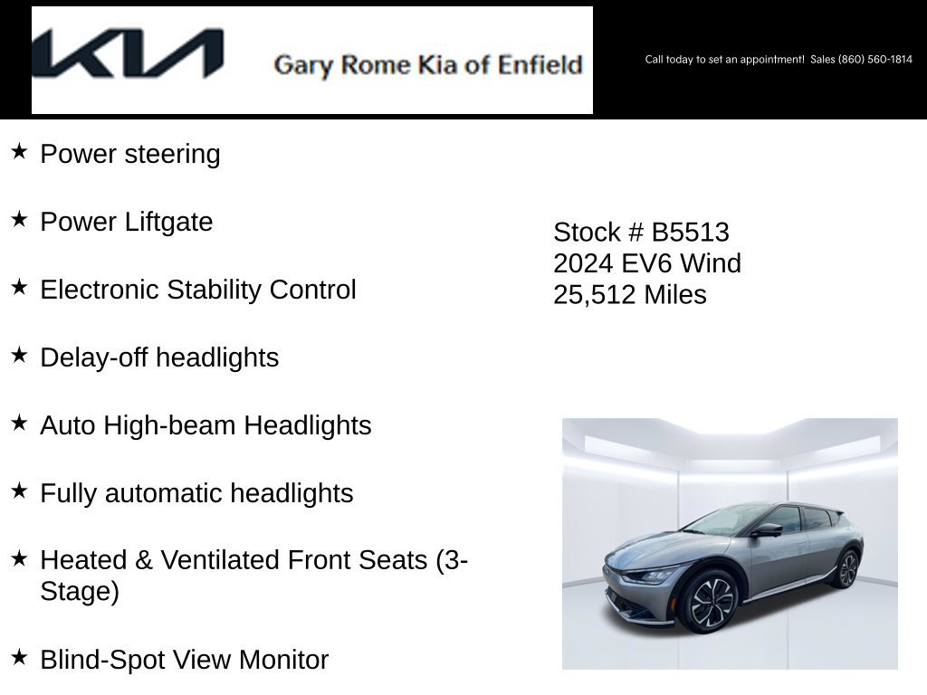 Certified 2024 Kia EV6 Wind w/ Wind Technology Package AWD/4WD image 27