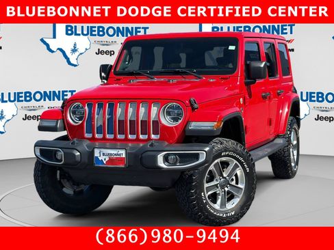 Used 2020 Jeep Wrangler Unlimited Sahara w/ LED Lighting Group AWD/4WD image 1