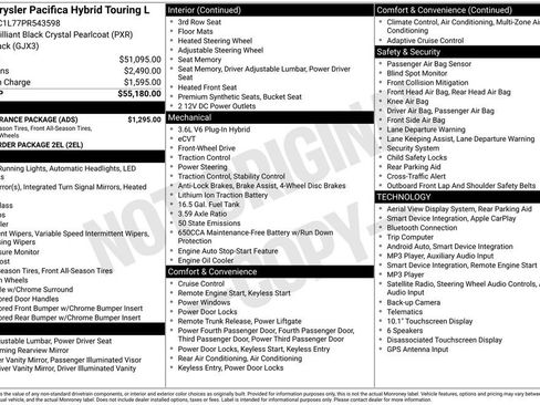 Used 2023 Chrysler Pacifica Touring-L w/ S Appearance Package FWD image 17