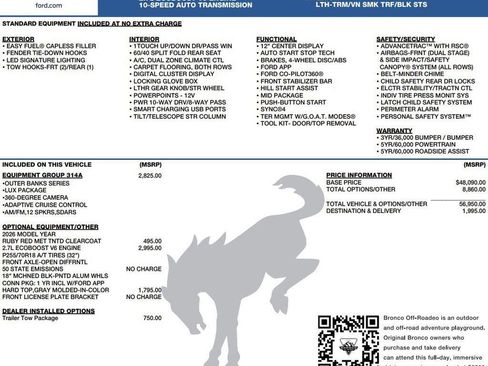 New 2026 Ford Bronco Outer Banks image 2